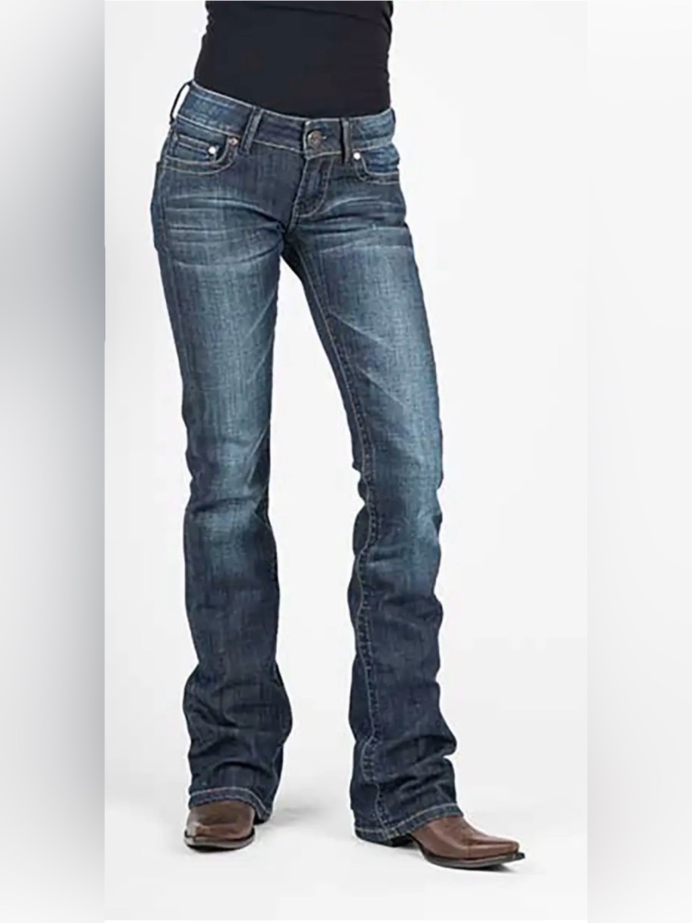 NWOT Stetson Women’s Hollywood Bootcut Jeans Low Rise Western Size 12 Regular